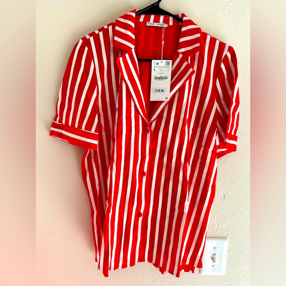 A cute striped shirt from ZARA on sale- NEW WITH TAGS!!